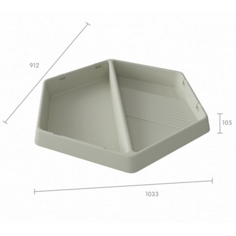 MASTERKIDZ Sześciokątna Taca z Dwiema Przegrodami Do Zabawy Piaskiem i Wodą