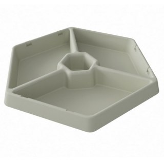 MASTERKIDZ Sześciokątna Taca z Trzema Przegrodami Do Zabawy Piaskiem i Wodą