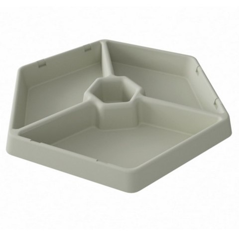 MASTERKIDZ Sześciokątna Taca z Trzema Przegrodami Do Zabawy Piaskiem i Wodą