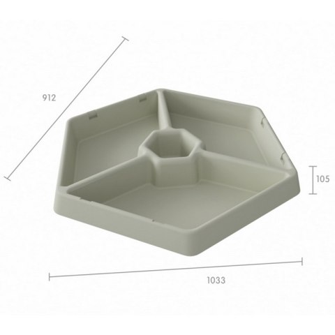 MASTERKIDZ Sześciokątna Taca z Trzema Przegrodami Do Zabawy Piaskiem i Wodą