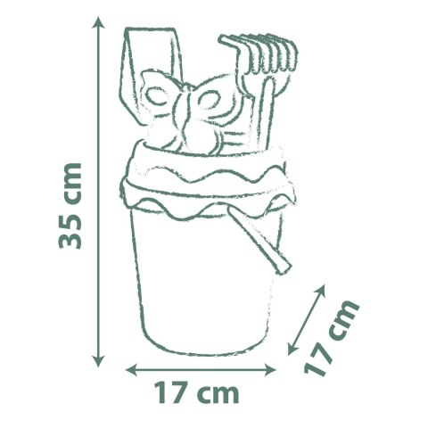 SMOBY GREEN Wiaderko z Akcesoriami do Piasku i Konewką z Bioplastiku SMOBY GREEN Wiaderko z Akcesoriami do Piasku i Konewką z Bioplastiku