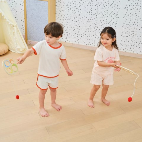 VIGA Drewniany Zestaw Paletek do Gry Złap Piłkę z Punktacją