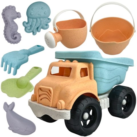 WOOPIE GREEN Zestaw do Piasku Wiaderko Wywrotka 8 el. BIODEGRADOWALNY ORGANICZNY MATERIAŁ