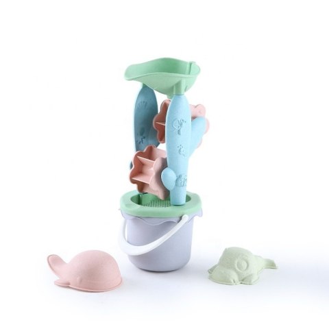 WOOPIE GREEN Zestaw z Wiaderkiem i Kołowrotkiem 4 el. BIODEGRADOWALNY ORGANICZNY MATERIAŁ