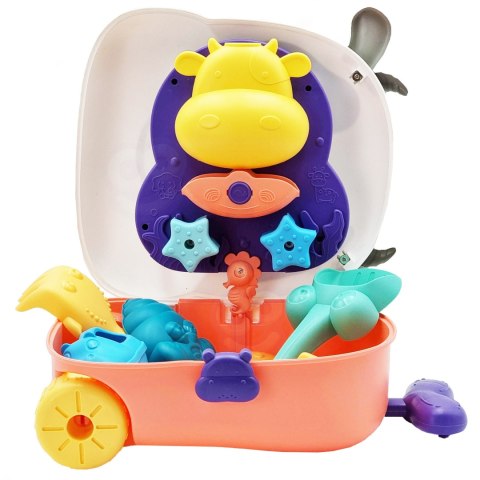 WOOPIE Zestaw do Piasku 3w1 Walizka Krówka Stolik Wodny