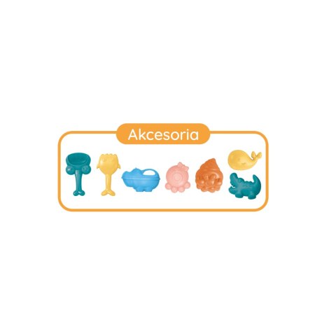 WOOPIE Zestaw do Piasku 3w1 Walizka Piesek Stolik Wodny