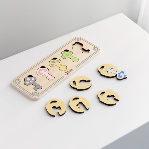 CLASSIC WORLD Drewniana Układanka Montessori Sensoryczna Klucze i Zamki do Dopasowania CLASSIC WORLD Drewniana Układanka Montessori Sensoryczna Klucze i Zamki do Dopasowania