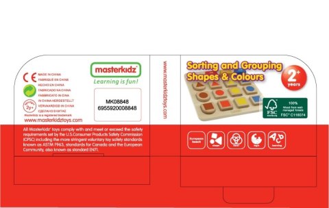 MASTERKIDZ Tablica Edukacyjna Sorter Kształty i Kolory MASTERKIDZ Tablica Edukacyjna Sorter Kształty i Kolory