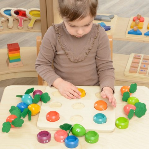 MASTERKIDZ Tablica Edukacyjna Warzywa Nauka Liczb i Kolorów Montessori MASTERKIDZ Tablica Edukacyjna Warzywa Nauka Liczb i Kolorów Montessori