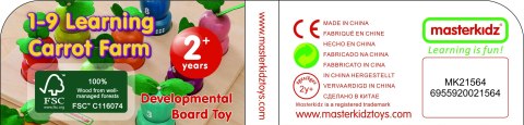 MASTERKIDZ Tablica Edukacyjna Warzywa Nauka Liczb i Kolorów Montessori MASTERKIDZ Tablica Edukacyjna Warzywa Nauka Liczb i Kolorów Montessori