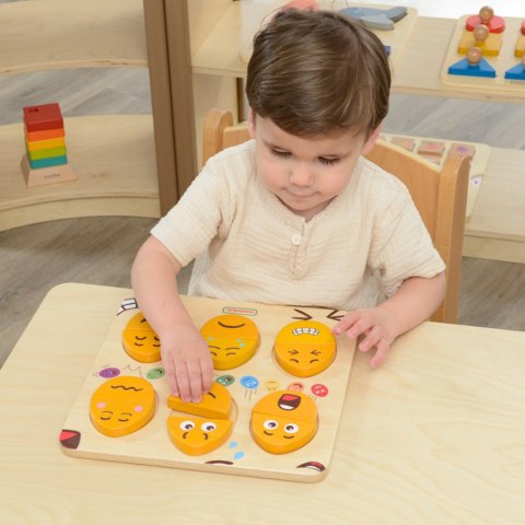 MASTERKIDZ Tablica do Nauki Emocji Drewniane Jajka jaki Humor? Montessori MASTERKIDZ Tablica do Nauki Emocji Drewniane Jajka jaki Humor? Montessori