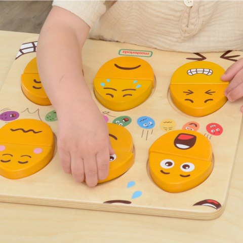 MASTERKIDZ Tablica do Nauki Emocji Drewniane Jajka jaki Humor? Montessori MASTERKIDZ Tablica do Nauki Emocji Drewniane Jajka jaki Humor? Montessori