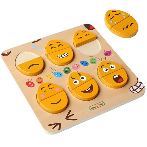 MASTERKIDZ Tablica do Nauki Emocji Drewniane Jajka jaki Humor? Montessori MASTERKIDZ Tablica do Nauki Emocji Drewniane Jajka jaki Humor? Montessori