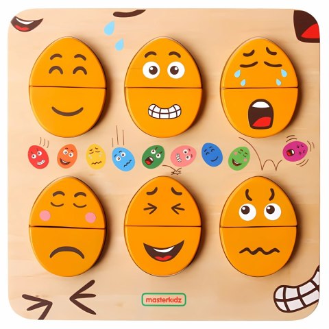 MASTERKIDZ Tablica do Nauki Emocji Drewniane Jajka jaki Humor? Montessori MASTERKIDZ Tablica do Nauki Emocji Drewniane Jajka jaki Humor? Montessori