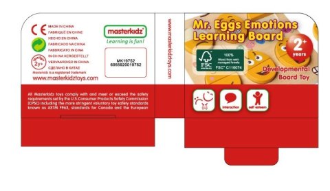 MASTERKIDZ Tablica do Nauki Emocji Drewniane Jajka jaki Humor? Montessori MASTERKIDZ Tablica do Nauki Emocji Drewniane Jajka jaki Humor? Montessori