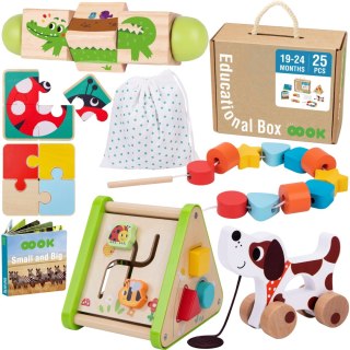 TOOKY TOY Box Pudełko XXL Montessori Edukacyjne 6w1 Sensoryczne 19-24 Mies