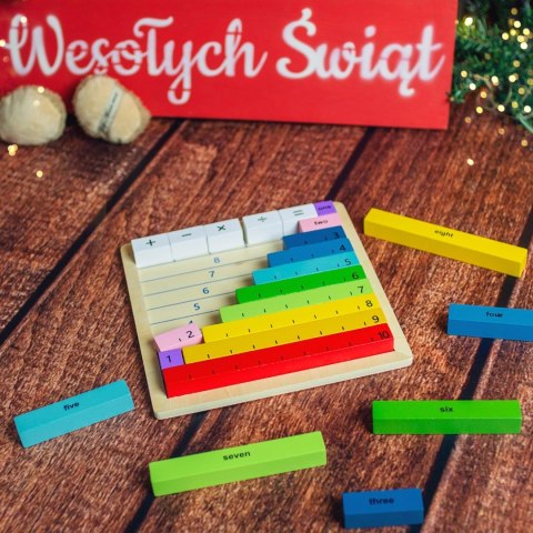 TOOKY TOY Drewniana Tablica Matematyczna Nauka Liczenia Liczydło