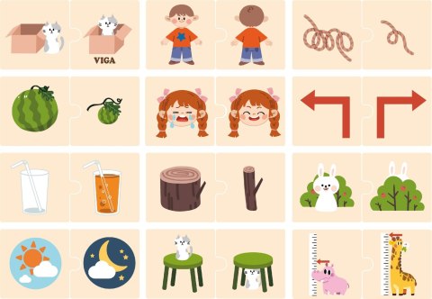 VIGA Drewniana Układanka Puzzle Przeciwieństwa
