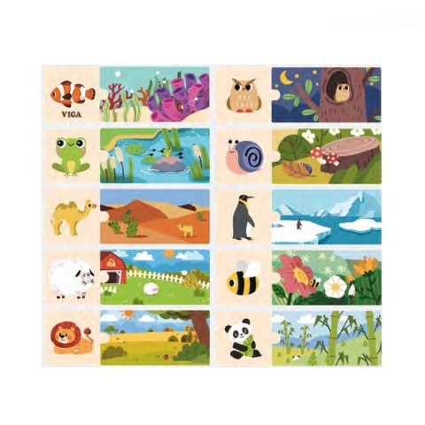 VIGA Puzzle Logiczne ze Zwierzętami Układanka VIGA Puzzle Logiczne ze Zwierzętami Układanka