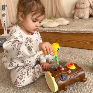 Woopie Magnetyczna Gra Zręcznościowa Złap Robaczka 2 Dzięcioły + 10 Robaczków