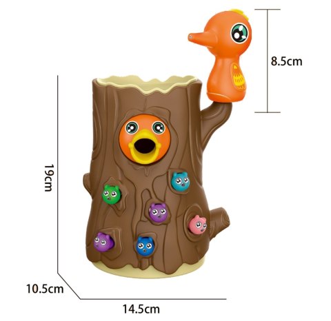 Woopie Magnetyczna Gra Zręcznościowa Złap Robaczka 2 Dzięcioły + 10 Robaczków