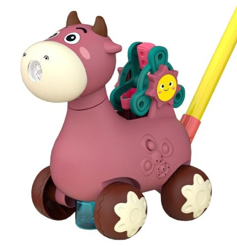 Woopie Pchacz Krówka Do Pchania Z Dźwiękiem I Bańkami Mydlanymi Różowa