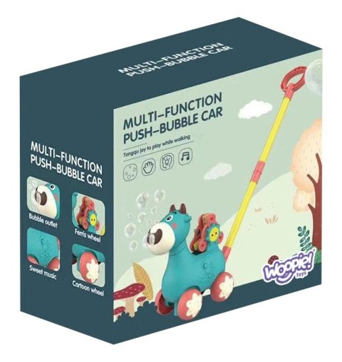Woopie Pchacz Krówka Do Pchania Z Dźwiękiem I Bańkami Mydlanymi Różowa