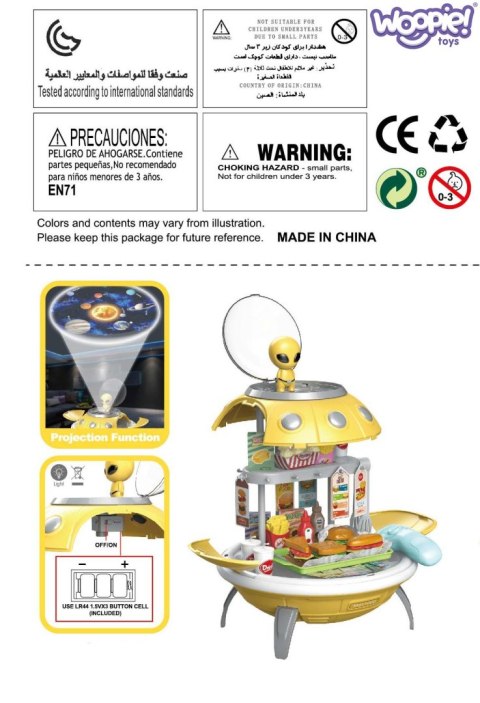 Woopie Sklep Fast Food 3W1 Plecak Projektor Ufo 60 El.