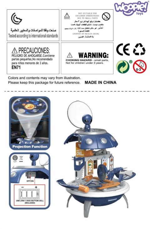 WOOPIE Warsztat 3w1 Plecak Projektor UFO 52 el.