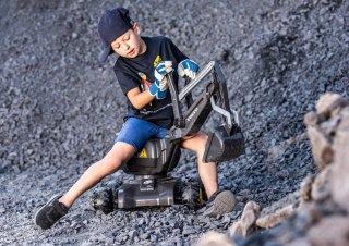 Rolly Toys Volvo Rollydigger Koparka Samobieżna - Jeździk Obrotowy Czarny