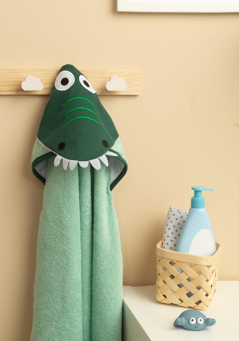 Waterfriends Okrycie Kąpielowe 100X100 Krokodyl Green