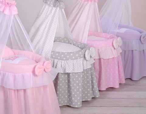 Wózek Dla Lalek - Kosz Mojżesza Dla Lalek Z Baldachimem - Szary