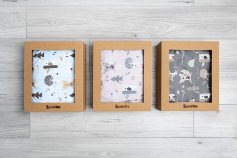 KOMPLET BAWEŁNA-MUŚLIN OPAK. POLANA GRAFITOWY