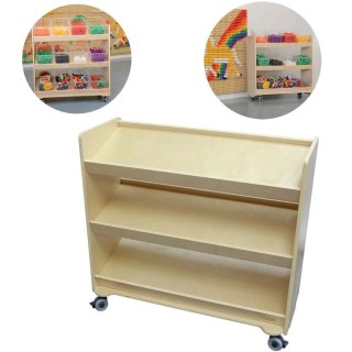 MASTERKIDZ Regał na Kółka - 3 Półki Na Akcesoria Do Tablicy STEM 800H x 800L