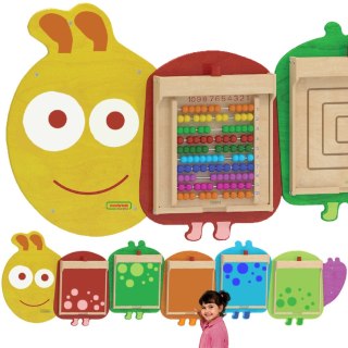 Masterkidz System Do Montażu 5 Ściennych Tablic Edukacyjnych Flex - Gąsienica