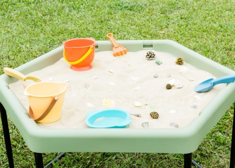 MASTERKIDZ Sześciokątny Stolik Do Zabawy Piaskiem i Wodą Regulowany