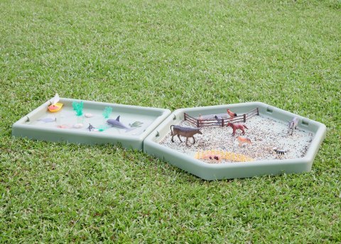 MASTERKIDZ Sześciokątny Stolik Do Zabawy Piaskiem i Wodą Regulowany