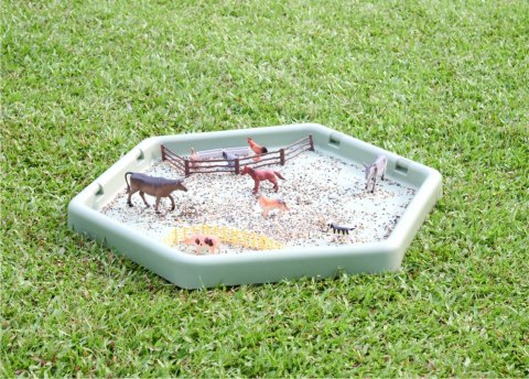 MASTERKIDZ Sześciokątny Stolik Do Zabawy Piaskiem i Wodą Regulowany