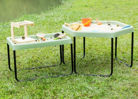MASTERKIDZ Sześciokątny Stolik Do Zabawy Piaskiem i Wodą Regulowany