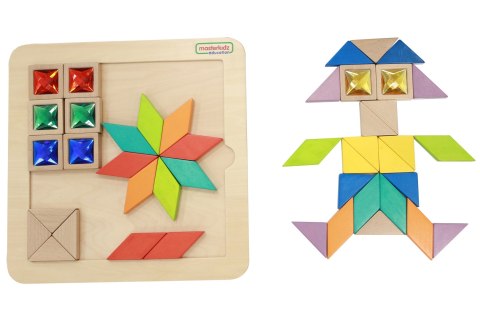 MASTERKIDZ Układanka Mozaika Nauka Kolorów i Kształtów Tangram Montessori MASTERKIDZ Układanka Mozaika Nauka Kolorów i Kształtów Tangram Montessori