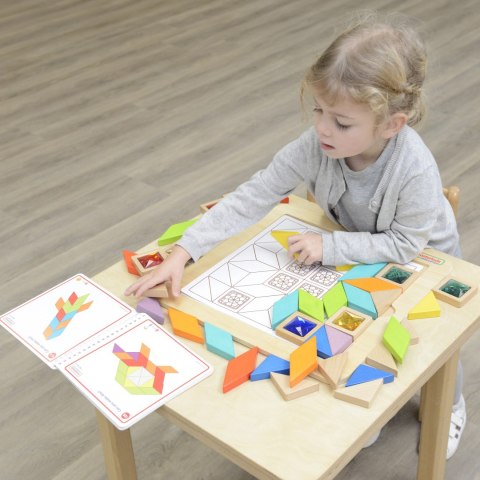 MASTERKIDZ Układanka Mozaika Nauka Kolorów i Kształtów Tangram Montessori MASTERKIDZ Układanka Mozaika Nauka Kolorów i Kształtów Tangram Montessori