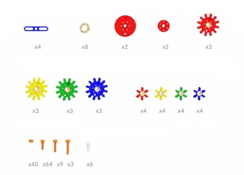 MASTERKIDZ Zestaw Akcesoriów Mix Koła Zębate do Paneli Ściennych STEM 198 el.