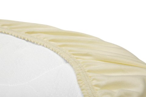 PRZEŚCIERADŁO JERSEY DO WÓZKA KREMOWY 35X75