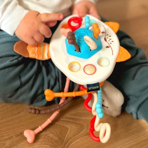 Woopie Baby Zabawka Sensoryczna Montessori Gryzak Grzechotka Wielofunkcyjny Lis