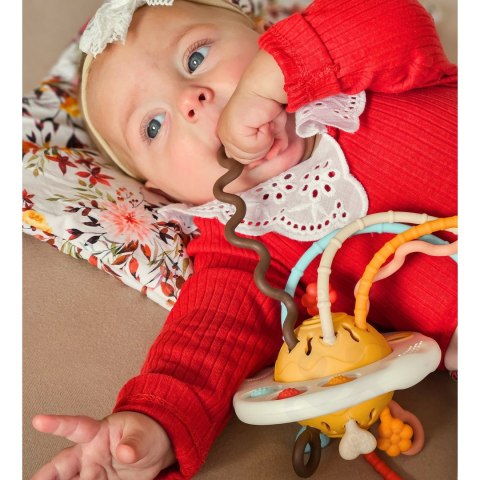 Woopie Baby Zabawka Sensoryczna Montessori Gryzak Grzechotka Wielofunkcyjny Ufo