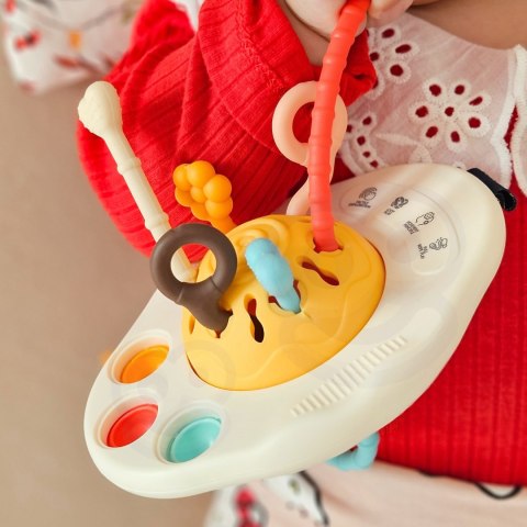 Woopie Baby Zabawka Sensoryczna Montessori Gryzak Grzechotka Wielofunkcyjny Ufo