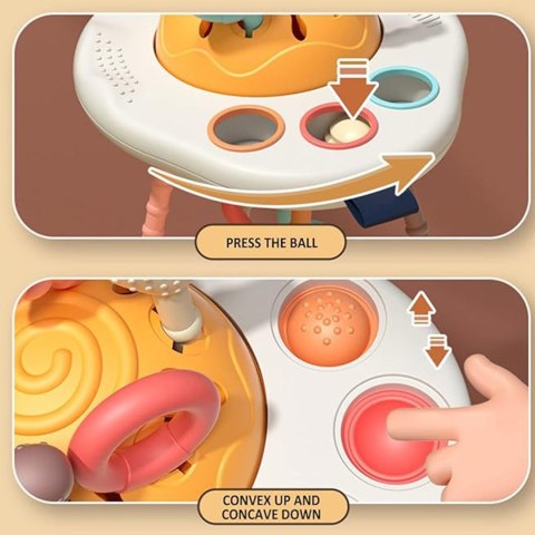 Woopie Baby Zabawka Sensoryczna Montessori Gryzak Grzechotka Wielofunkcyjny Ufo