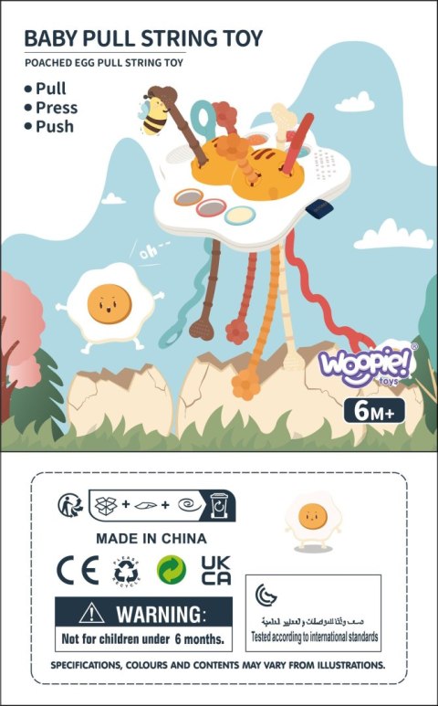 Woopie Baby Zabawka Sensoryczna Montessori Gryzak Grzechotka Wielofunkcyjny Ufo