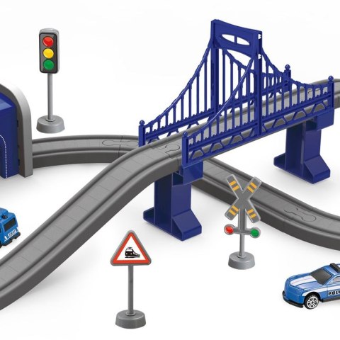 WOOPIE Kolejka Elektryczna Tor Samochodowy Komisariat Policji Helikopter Auta 92 el.