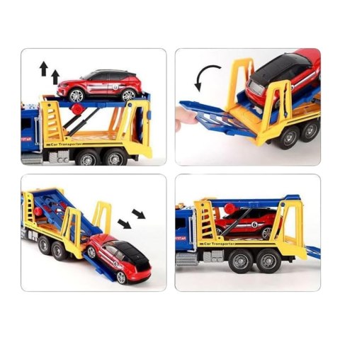 WOOPIE Laweta Ciężarówka Transporter Z Autkiem Światło Dźwięk